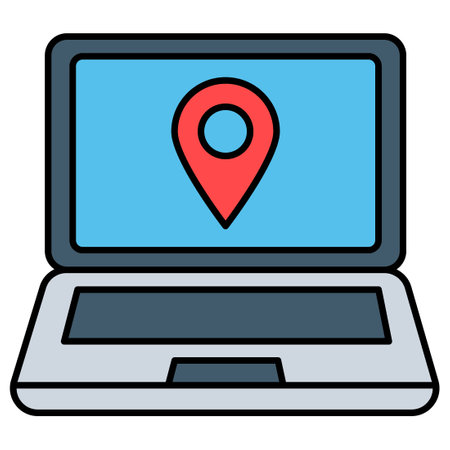 Online Gps which can easily  modify or editのイラスト素材