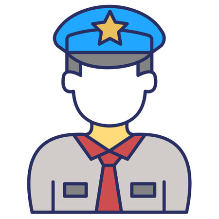 Policeman Which Can Easily Modify Or Editのイラスト素材