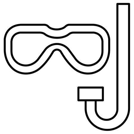 Snorkeling   which can easily modify or editのイラスト素材