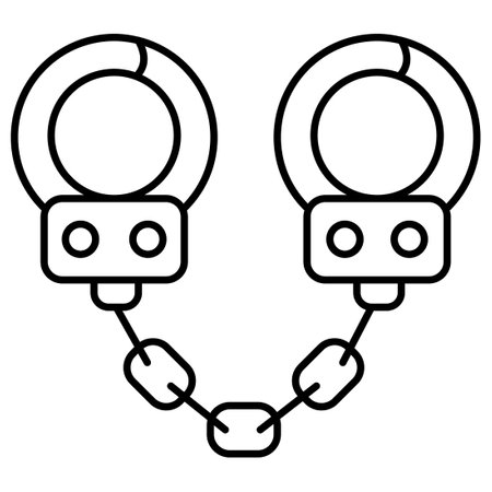 Handcuffs   which can easily modify or editのイラスト素材