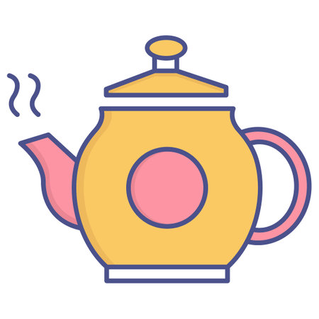 Teapot Which Can Easily Modify Or Editのイラスト素材