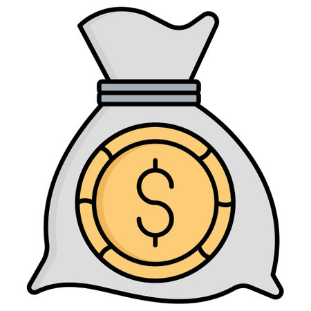 Cash bag  which can easily modify or editのイラスト素材