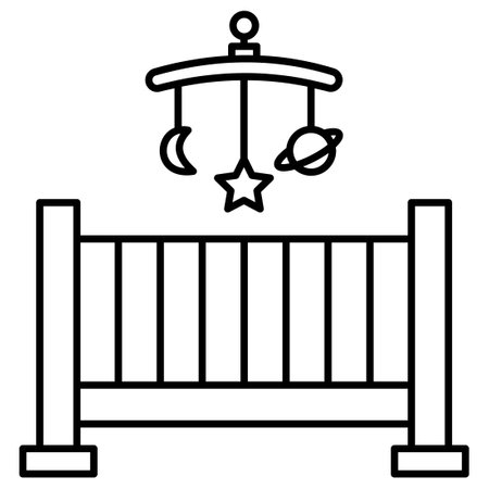 Baby bed Which Can Easily Modify Or Editのイラスト素材