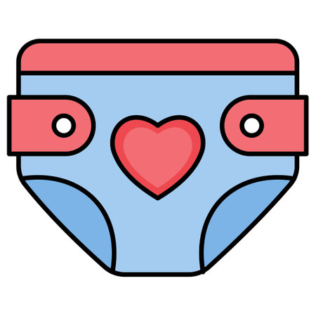 Baby Diaper Which Can Easily Modify Or Editのイラスト素材