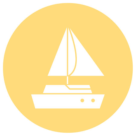 Sailboat  Which Can Easily Modify Or Editのイラスト素材