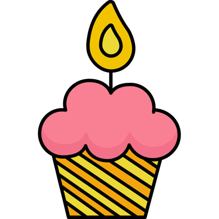 Cupcake which can easily modify or editのイラスト素材