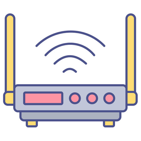wifi modem   which can easily modify or editのイラスト素材