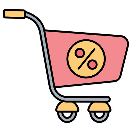 Discount Cart Which Can Easily Modify Or Editのイラスト素材