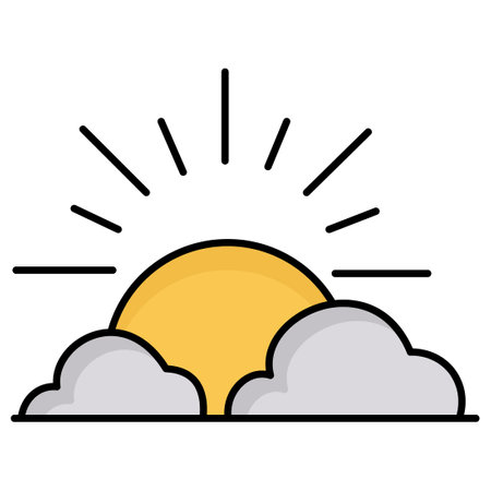 Sunset which can easily modify or editのイラスト素材