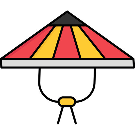 Bamboo hat which can easily edit or modifyのイラスト素材