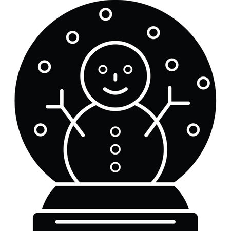 Snow Globe Which Can Easily Modify Or Editのイラスト素材