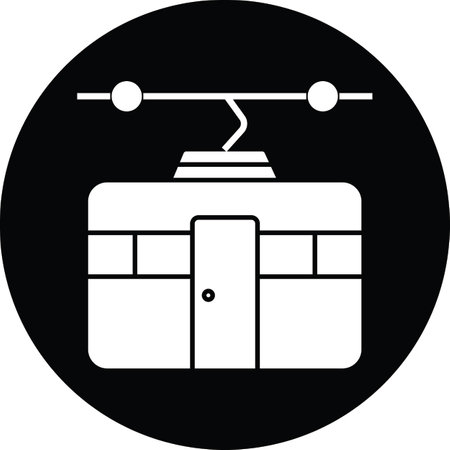 Cable Car Which Can Easily Modify Or Editのイラスト素材