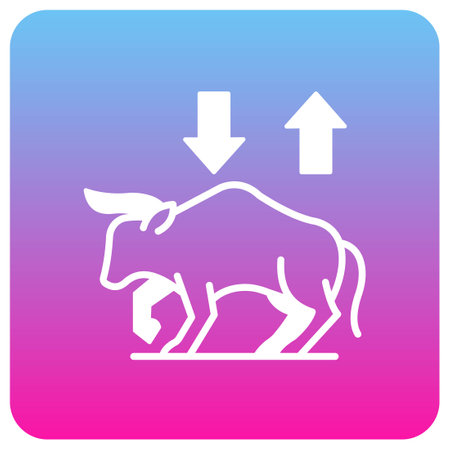 Bull Market Which Can Easily Modify Or Editのイラスト素材
