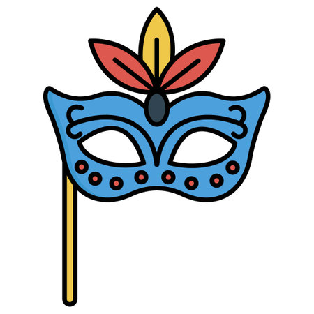 Carnival mask Which Can Easily Modify Or Editのイラスト素材