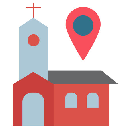 Church Location which can easily edit or modifyのイラスト素材