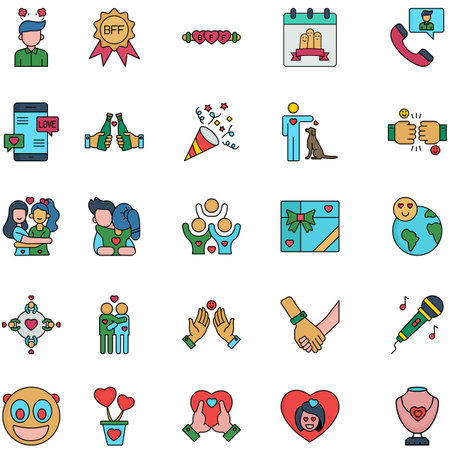 Friendship Day Icon Packの写真素材