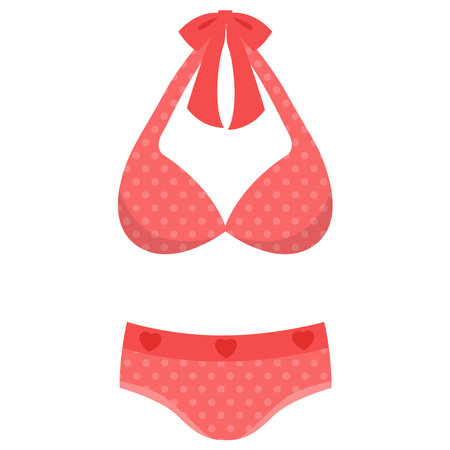Women's swimsuit isolated on a white background. Vector illustration.のイラスト素材