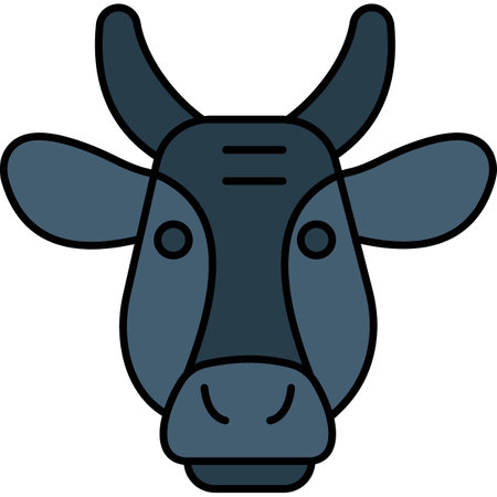 This is an illustration of a Cattle head that is perfect for your next design.のイラスト素材