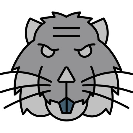 Tiger head vector illustration isolated on white background. Vector illustration.のイラスト素材