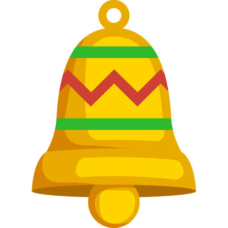 Use this image of a Christmas bell.  Everyone will love it!のイラスト素材