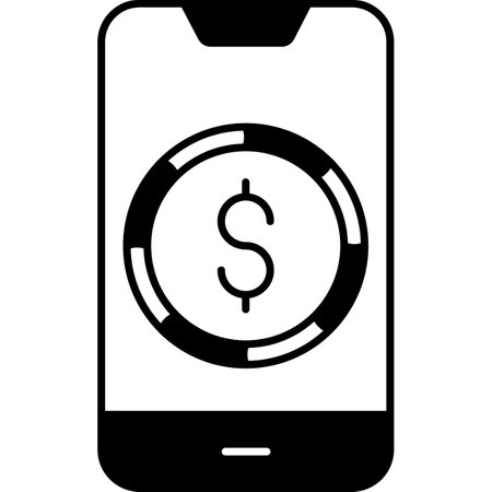 Smartphone with dollar symbol on the screen. Vector illustration EPS10のイラスト素材