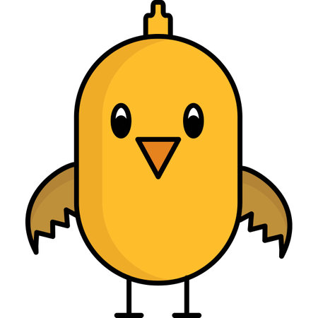 cute chicken cartoon isolated icon vector illustration designicon - eps10のイラスト素材