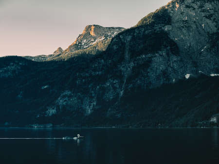 Beautiful landscape of the mountains and fjord.の写真素材