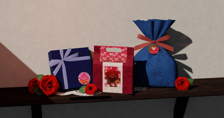 Valentine's Day Gift 3DCG Renderingの写真素材