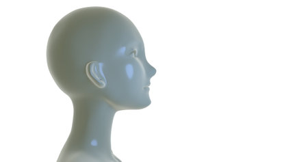 White Female Mannequin Landscape 3DCGの写真素材