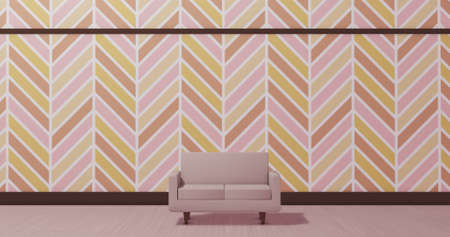 Sofa in Herringbone's room 3DCGの写真素材