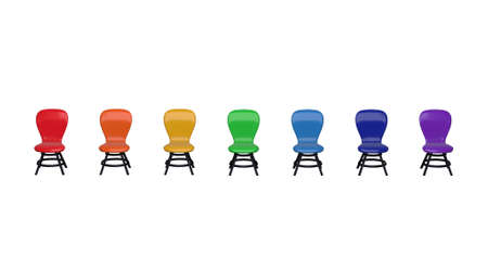 Iridescent Simple Chair 3DCG Interior Furnitureの写真素材