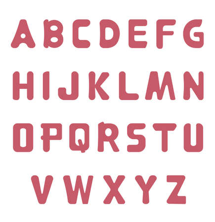 Pop Alphabet Icon Set Vector Illustration Fontのイラスト素材