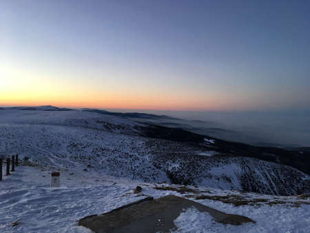 Nature in winter with snowの素材