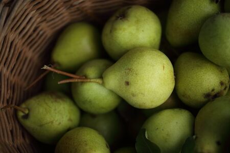 Detail of Healthy Organic fresh green Pearsの写真素材