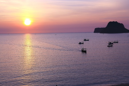 Prachuap Khiri Khan in Thailand Beachの写真素材