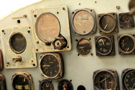 old helicopter board panelの写真素材