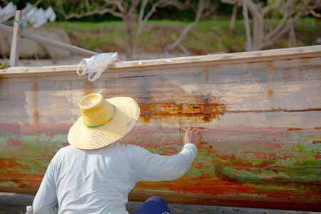 Fishing Boat Repairの写真素材