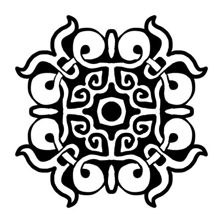 Mandala. Round Ornament Pattern. Vintage decorative elements. Hand drawn background. Islam, Arabic, Indian, ottoman motifs.の写真素材