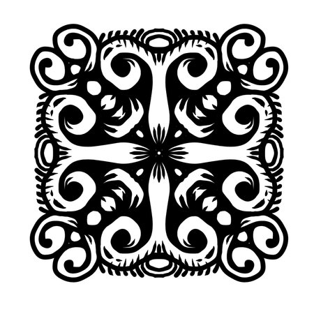 Ornament beautiful card with mandala. Geometric circle element made in vectorの写真素材