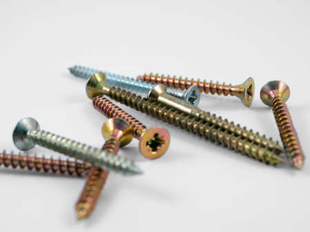 Variety of screwsの写真素材