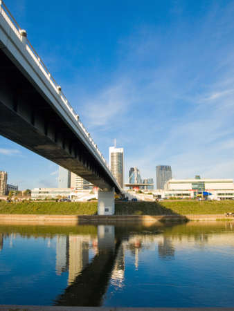 Bridge to the cityの写真素材