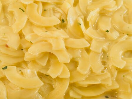 A detailed macro shot of macaroni
