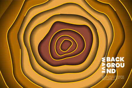 Abstract waves orange background. Pemium Vector. suitable for wallpaper design, cover, flyer, brochure, etc.のイラスト素材