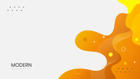 Modern liquid background with white and orange backgroundのイラスト素材