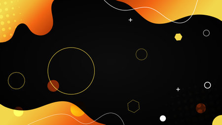 Modern background with orange and black background Premium Vectorのイラスト素材