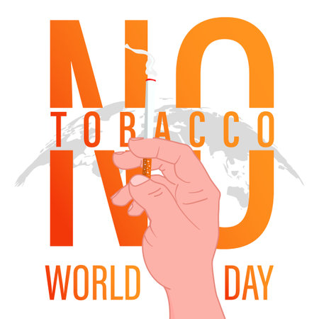 World No Tobacco day with white background premium vectorのイラスト素材