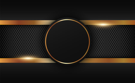 Luxury Modern Black and Gold blackground premium vectorのイラスト素材