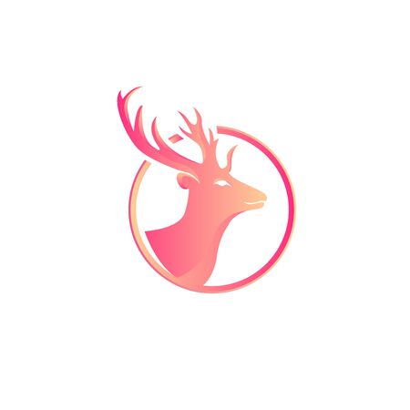 Modern Deer illustrationのイラスト素材
