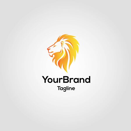 Modern Lion logo templateのイラスト素材