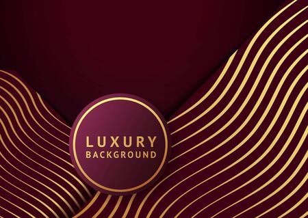 Abstract 3d background with red layers. Vector geometric illustration of carbon sliced shapes textured with glittering dots. Graphic design element. Elegant decorationのイラスト素材